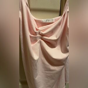 gaze Soft Blush Pink Ruched Front Top